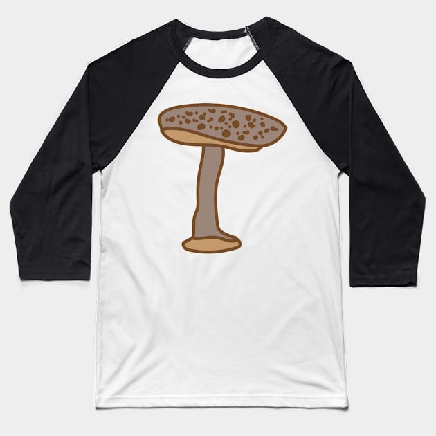 Brown Spotted Mushroom Baseball T-Shirt by courtneylgraben